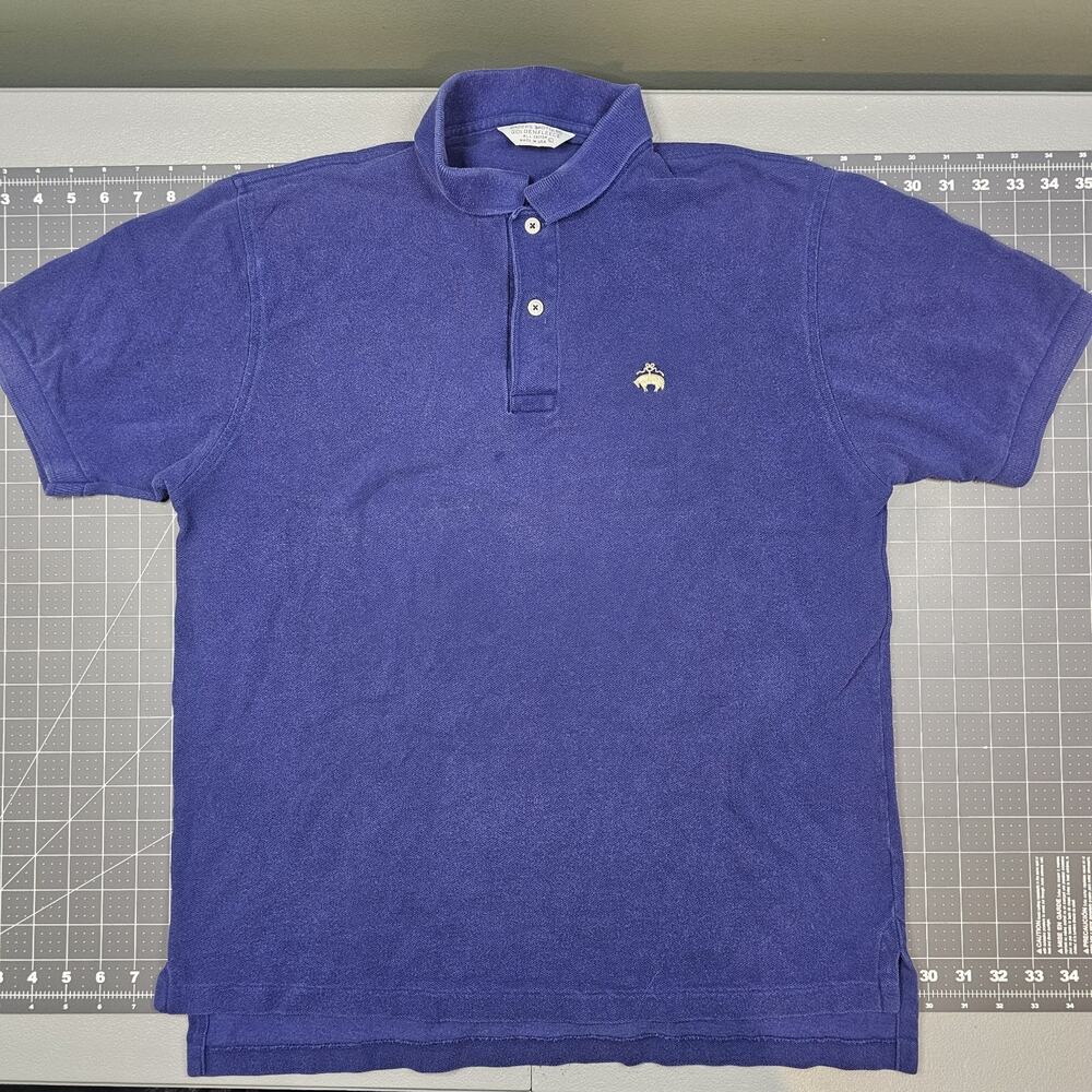 Vintage Brooks Brothers Polo Shirt Large Purple 80s USA Made Golden Fleece